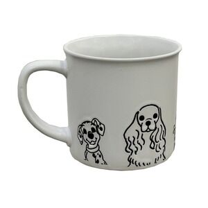 Dog Faces Stoneware Mug Boston Warehouse Trading Dalmatian, Pug, Maltese 18 oz